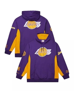 Мужская фиолетовая толстовка с капюшоном Los Angeles Lakers Hardwood Classics Team Origins из флиса Mitchell and ness