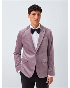 Приталенный однобортный бархатный блейзер, Purple Dove John lewis