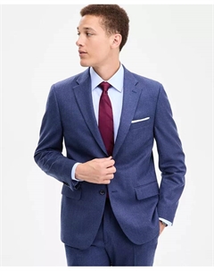 Мужской костюм Modern-Fit из чистой шерсти, синий Tommy hilfiger