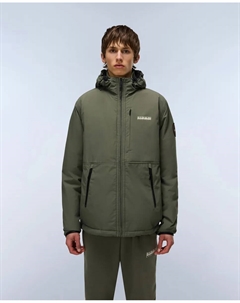 Мужская водонепроницаемая куртка с капюшоном зеленого цвета Napapijri