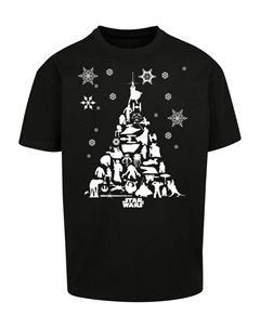 Футболка Star Wars Christmas Weihnachtsbaum, черный F4nt4stic
