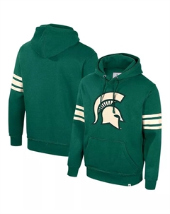 Мужская зеленая толстовка с капюшоном Michigan State Spartans Saluting Pullover Hoodie Colosseum