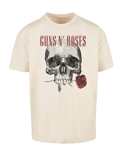 Футболка Guns 'n' Roses Flower Skull Rock Musik Band, песочный F4nt4stic