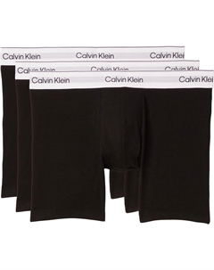 Мужские трусы-боксеры Icon из эластичного хлопка, 3 пары, Black/Black Calvin klein underwear