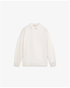 Мужское поло с длинными рукавами с вышитым черепом того же цвета Scalpers