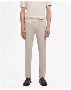 Мужские эластичные брюки Super Slim-Fit для костюма, загар/бежевый Mango
