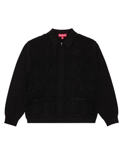 Кардиган Crochet Zip Up Cardigan 'Black' Supreme