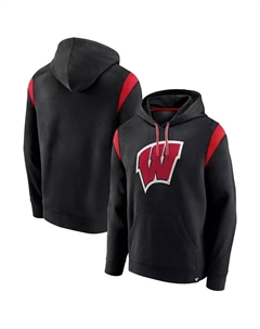 Мужская черная толстовка с капюшоном Gym Rat Wisconsin Badgers Fanatics