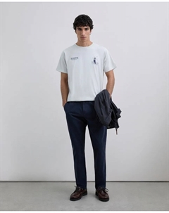 Мужская хлопковая футболка с коротким рукавом, обычного кроя, светло-серый Scalpers