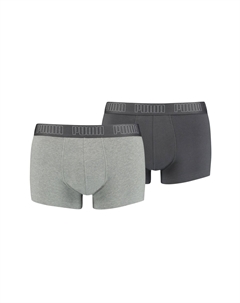 Боксеры Boxershorts BASIC TRUNK 2P, цвет 008 - Dark Grey Melange / Black Puma