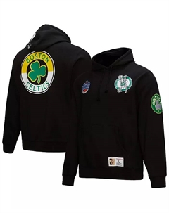 Мужская черная толстовка с капюшоном Boston Celtics Hardwood Classics Blackout Collection Mitchell and ness
