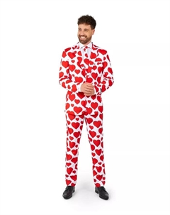 Мужской карнавальный костюм - забавный костюм с воздушными шарами и конфетти, белый Suitmeister