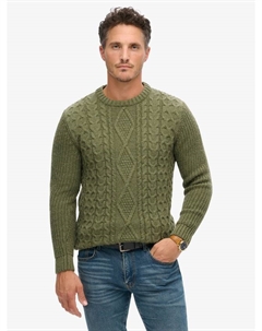 Джемпер Jacob с кабельным узором, Moss Green Superdry