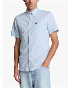Рубашка с коротким рукавом из хлопка в клетку, Light Blue/White Lyle & scott