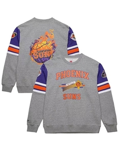 Мужская толстовка с капюшоном Heather Gray Phoenix Suns Hardwood Classics All Over 4.0 Mitchell and ness