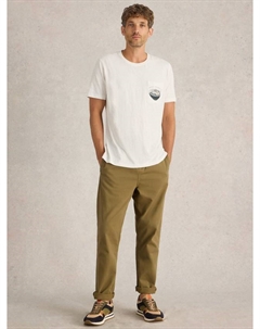 Хлопковая футболка Regular Fit с коротким рукавом и принтом Ramen White stuff