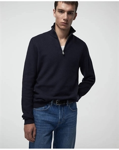 Кофта на молнии, структура, темно-синий Сфера