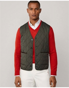 Мужской ультралегкий стеганый жилет Paddock, темно-зеленый Hackett