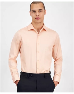 Мужская классическая рубашка с распашным воротником из сатина, созданная для Macy's, розовый Bar iii