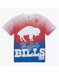 Мужская футболка Buffalo Bills Team Burst Vintage Logo белого цвета Mitchell and ness