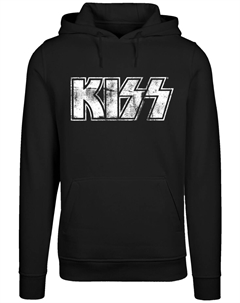 Пуловер Hoodie Kiss Rock Music Band Vintage Logo, черный F4nt4stic