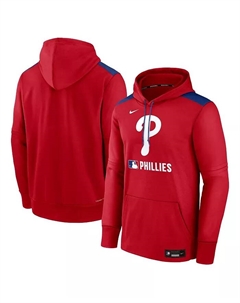 Мужская красная толстовка с капюшоном Philadelphia Phillies Authentic Collection Performance Pullover Hoodie Nike