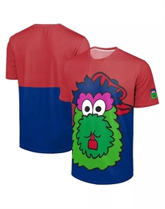 Мужская футболка Philadelphia Phillies с большим логотипом талисмана, цвет красный/королевский синий Foco