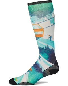Носки Men's Ski Zero Cushion Ski Day Print Over the Calf, Capri Smartwool