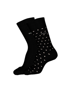 Набор из двух мужских носков, черного цвета, универсальный размер Boss