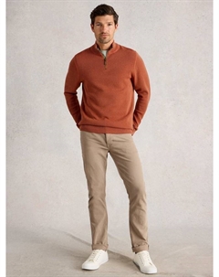 Attadale свитер с воронкообразным воротником и полумолнией из хлопка White stuff