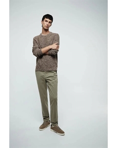 Узкие хлопковые брюки, коричневый Сфера