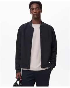 Мужской удобный эластичный худи на молнии, синий Mango