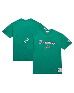 Мужская футболка с прозвищем Joe Namath Kelly Green, New York Jets, Retired Player Mitchell and ness