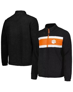 Мужская черная полузастегивающаяся кофта Clemson Tigers Pinch Runner G-iii sports by carl banks