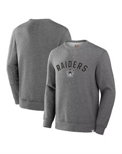 Мужская толстовка с петлевым ворсом Heather Gray Las Vegas Raiders Fanatics