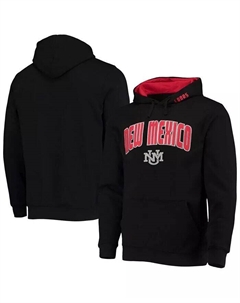 Мужской пуловер с капюшоном New Mexico Lobos Arch и Logo, черный Colosseum