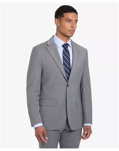 Мужской пиджак-сет сплошного жемчужно-серого цвета Tommy hilfiger