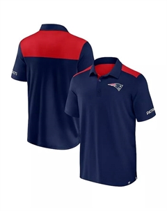 Мужская поло New England Patriots с цветными блоками в сине-красной гамме Fanatics