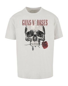Футболка Guns 'n' Roses Flower Skull Rock Musik Band, цвет lightasphalt F4nt4stic