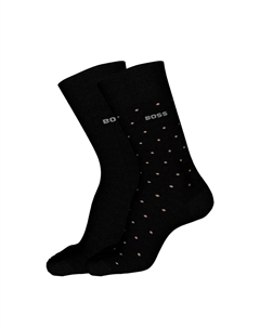 Набор из двух мужских носков из бамбука, универсальный размер, черный Boss