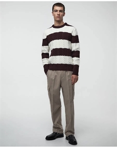 Круглый свитер в полоску, фиолетовый Сфера