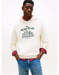 Худи Herald Skyline из хлопка, Ivory Petal Tommy hilfiger