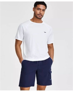 Мужской быстросохнущий рашгард UPF 50+ и плавательные шорты Marina Sport VaporPLUS 9", синий Speedo