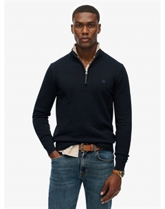 Эссеншиалс хлопковый полузип худи, Eclipse Navy Marl Superdry