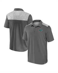Мужская серая поло Florida Gators Iconic Brushed Blocked Polo Shirt Fanatics