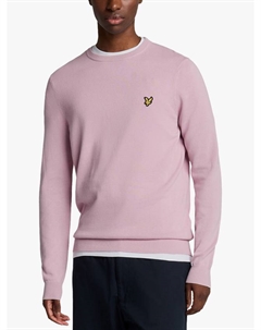 Хлопковый джемпер с круглым вырезом, Light Pink Lyle & scott