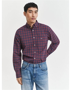 Хлопковая рубашка Regular Fit в клетку, Plumped Red Gant
