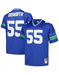 Мужская футболка Brian Bosworth Royal Seattle Seahawks Big & Tall 1987 Legacy Retired Player Jersey Mitchell and ness