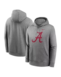 Мужская толстовка с капюшоном Heather Gray Alabama Crimson Tide Primetime Evergreen Club Fleece Pullover Hoodie Nike