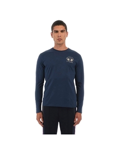 Синяя хлопковая футболка, синий La martina